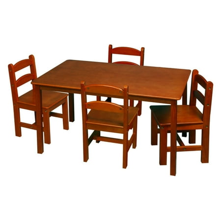 Rectangle Table Set - Gift Mark Rectangle Table and Chair Set - 5 Piece