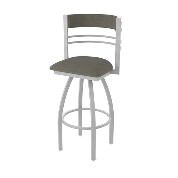 860 Hunter 36" Swivel Bar Stool with Anodized Nickel Finish and Graph Chalice Seat and Back