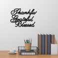 thumbnail image 7 of 1pc Laser Cut Basswood Wall Sculpture for Home Decoration Kitchen Supplies Word Thankful grateful Blessed Black 250x300x5mm, 7 of 7