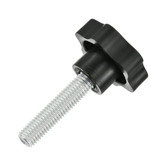 Uxcell Star Knobs, M12x50mm Plastic Hex Shaped Clamping Handle Screw Knobs, Hand Tightening Star Screw Knob