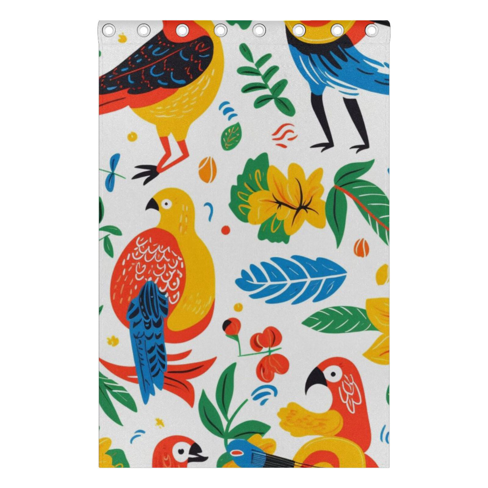 Birds with Flowers Leaves Black Out Curtains 72 Inch Length Curtains for Sliding Glass Doors Bedroom Living Room 2 Pack