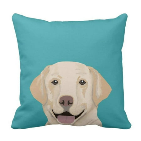 ARTJIA Yellow Best Labrador Sweet Lab Housewares Pillowcase Cover 20x20