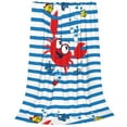 thumbnail image 2 of Susaid Red Funny Crab on Blue Stripe Print Microfiber Cleaning Cloth, Multi-Functional Cleaning Towels, Highly Absorbent Cleaning Rags,Cleaning Cloths for Car Kitchen Home-40"x30", 2 of 7