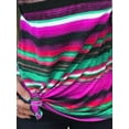 thumbnail image 4 of DYMADE Women Plus Size Loose Multicolor Stripe Splice Leopard Print Long Sleeve T-shirt Top, 4 of 4