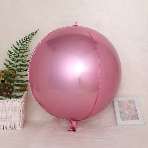 Globo de película de aluminio, globo redondo 4D, decoración para bodas, fiestas de cumpleaños, globo de papel de aluminio