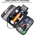 thumbnail image 5 of WITZMAN Canvas Toiletry Bag for Men Large Capacity Hanging Dopp Kit for Men Leather Toiletries Water-Resistant Bathroom Bag(A8002 Black), 5 of 9