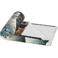 thumbnail image 3 of Throw Blanket Snowman Forest Winter House Bed 80 x 60 Inch Soft Lightweight Fluffy Warm for Sofa Couch All Seasons Cozy Cover Quilt, 3 of 6