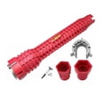 thumbnail image 2 of Llave de tubo de baño 8 en 1, herramienta de reparación de tuberías de agua roja, desmontable para el hogar Ehuebsd Para estrenar, 2 of 5