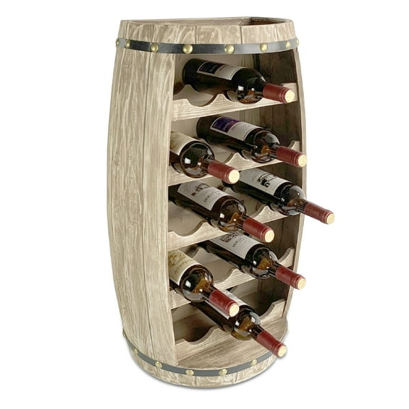 Cota Global Modern Alexander Wood Wall Mounted Wine Rack, Glossy, Matte, Rustic