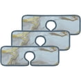 thumbnail image 4 of SKYSONIC Faucet Absorbent Mat 3 Pcs Elegant Gold Marble Kitchen Faucet Splash Catcher Washable Counter Drying Pads Behind Faucet for Kitchen Bathroom, 4 of 7
