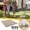 Beige square, variant on Garden Stepping Stone Decorative Walkway Paver Non- Outdoor Path Stone with Ground Nails for Lawn Yard