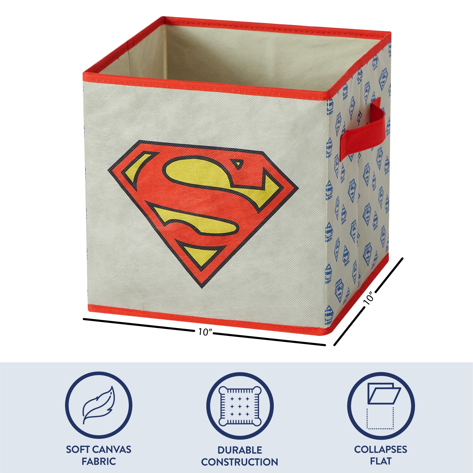 Superman Kids' 2-Pack Storage Cubes, 10" x 10"