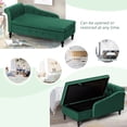 thumbnail image 2 of ACMEASE Upholstered Chaise Lounge with Left Armrest & Lumbar Pillow,Button Tufted Indoor Lounge Chair with Storage, Modern Velvet Lounge Chair for Bedroom, Living Room and Office, Green, 2 of 7