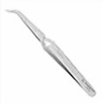 thumbnail image 3 of Excelta 31-SA-C Reverse Action Precision Tweezers, Conductive & Anti-Magnetic Stainless Steel w/ 45° Oblique Bent Tip, Swiss-Made for Jewelry-Making, Watch Repair, Soldering, Microelectronics Assembly, 3 of 4
