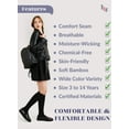 thumbnail image 5 of Hugh Ugoli Rayon Knee High Socks for Kids Girls Boys & Toddlers, Long School Uniform Socks, Soft, Socks 3-14 Years Old | 3 Pairs | Black | 7-8 Years, 5 of 9