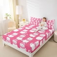 thumbnail image 4 of Castle Fairy White Cats Twin Sheet Sets for Kids Children,Kawaii Pet Bedding, 4 of 7