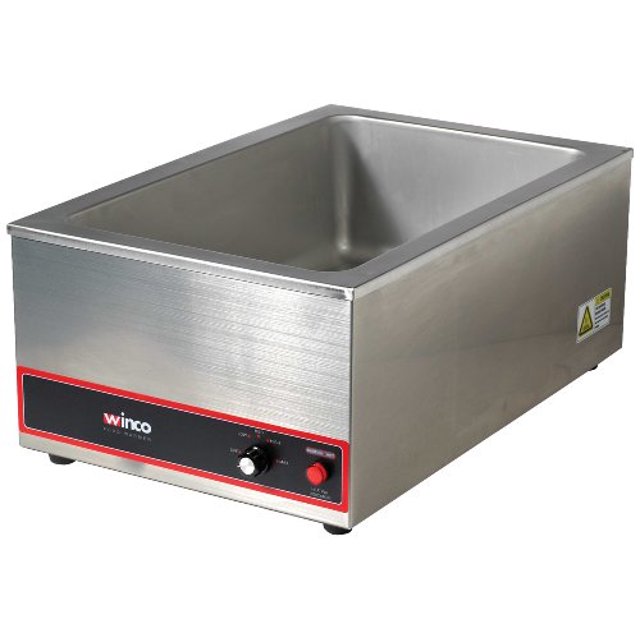 Winco FW-S500 1200-Watt Electric Food Warmer, Full, Stainless Steel