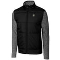 thumbnail image 2 of Men's Cutter & Buck Black Michigan State Spartans Vault Stealth Hybrid Quilted Full-Zip Windbreaker Jacket, 2 of 3