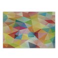 thumbnail image 1 of Geometric Cutting Board, Polygonal Arrangement with Colorful Abstract Triangles Ornamental Illustration, Decorative Tempered Glass Cutting and Serving Board, Small Size, Multicolor, by Ambesonne, 1 of 1
