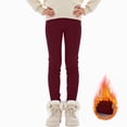 thumbnail image 2 of Girls Pants Warm Bottoming Casual Leggings Dance Fall Winter Clothes 5-6 Years,Brick Red Caqnni, 2 of 7
