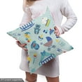 thumbnail image 5 of Ambesonne Cartoon Fabric by the Yard Upholstery, Crestcent Moon with Stars, 1 Yard, Pale Violet Blue Yellow, 5 of 5