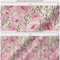 thumbnail image 2 of Soimoi Yellow Cotton Voile Fabric Branch & Peach Flower Watercolor Decor Fabric Printed BTY 42 Inch Wide, 2 of 7
