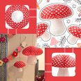 thumbnail image 3 of 4pcs Mushroom Shape Lantern Decorative Hanging Lantern Party Layout Lanterns, 3 of 9