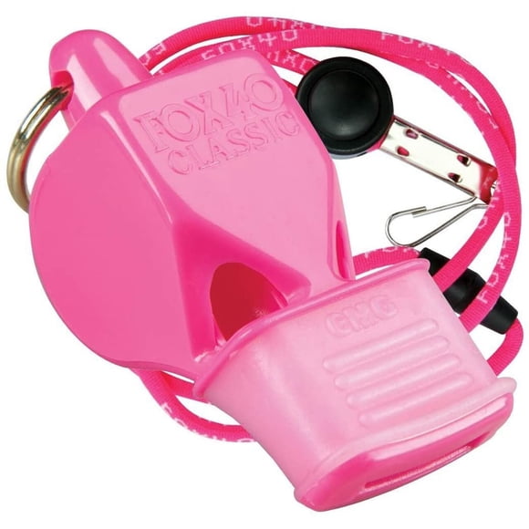 Silbato Fox 40 Classic CMG rosa con cordón