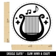 thumbnail image 2 of Bard Instrument Harp Lyre Self-Inking Rubber Stamp Ink Stamper - Brown Ink - Mini 1/2 Inch, 2 of 7