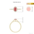 thumbnail image 5 of ANGARA Lab Grown Pink Diamond Halo Ring for Women in 14K Yellow Gold (Size-6x4mm| Clarity-VS) | April Birthstone, Anniversary, Jewelry Gift for Women | Lab-Grown Pink Diamond Ring, 5 of 7