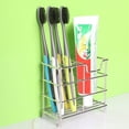 thumbnail image 6 of Small Toothbrush Holder for Bathroom,4 Slots Silver Stainless Steel Bathroom Accessories Organizer for Small Spaces, 6 of 7
