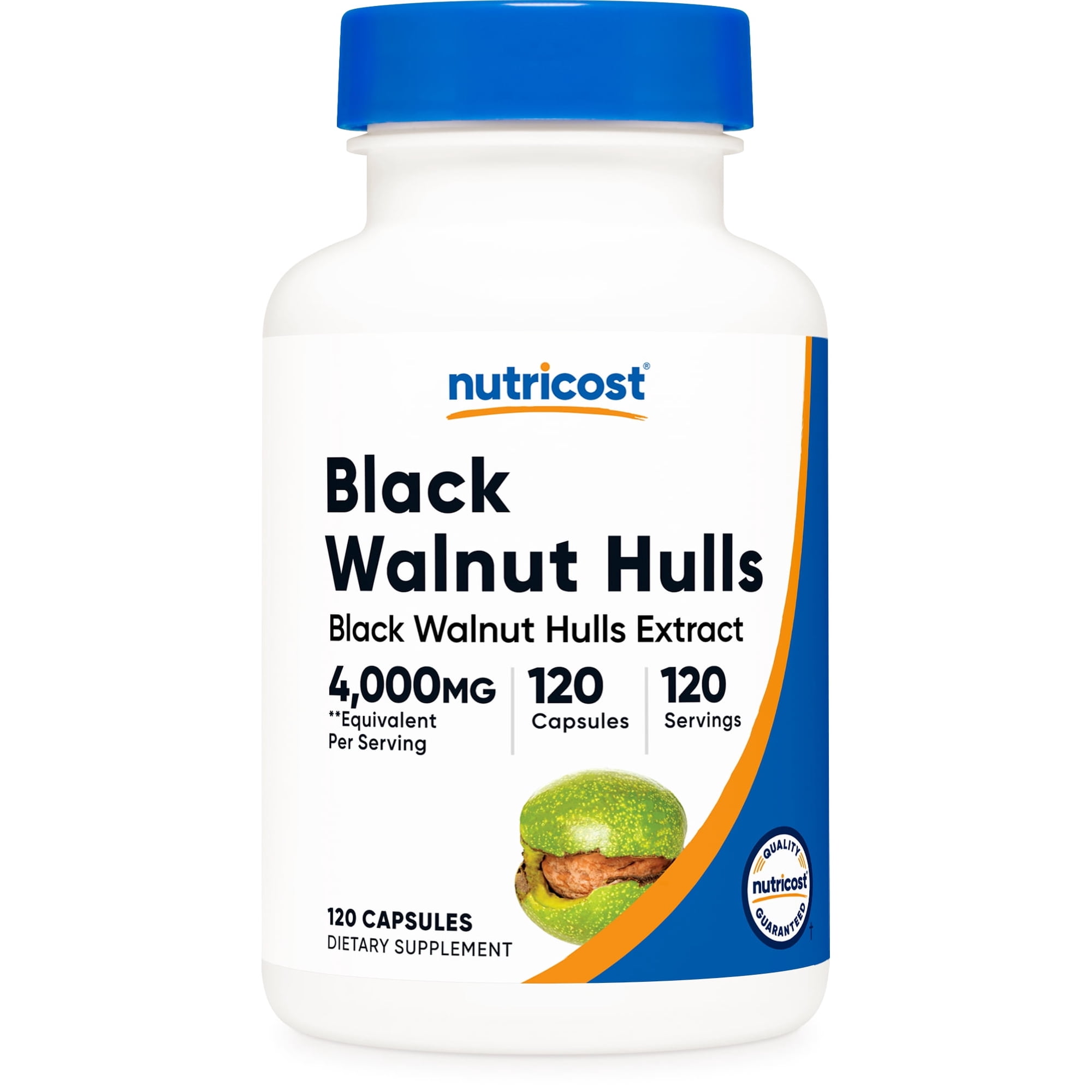 Nutricost Black Walnut Hulls Extract (4,000mg Equivalent) 120 Capsules - Vegan, GMO-Free, Gluten-Free