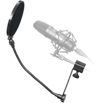 6" Clamp on Microphone Pop Filter