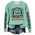 thumbnail image 4 of Wyzesi Ensembles de Chandails en Molleton Vêtements pour Femmes Ensemble Jupe Jour de Match Mode Sport Décontracté Manches Longues Col Rond Chandail en Molleton de Baseball Chemise de Football, 4 of 4