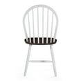thumbnail image 5 of Noble House Conrad Farmhouse Rubberwood Dining Chairs, Set of 2, Brown, White, 5 of 7