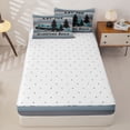 thumbnail image 4 of Homewish Happy Camping Zipper Full Size Comforter Sets with Fitted Sheet and 2 Pillowcases For Camper Gifts,Kids Rustic Farmhouse Zipper Bedding Set For Boys Kids,Reversible,4-Piece, 4 of 7