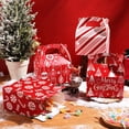 thumbnail image 2 of 24 Pcs Christmas Goody Candy Boxes Cardboard Xmas Treat Boxes with Handles 3D Christmas Favor Boxes with Vibrant Print for Party Gifts Candy Chocolate Treats and Cookies Favors (Mixed Style), 2 of 7