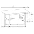 thumbnail image 3 of Crestmore 5-piece Rectangular Dining Table Set Walnut, 3 of 15