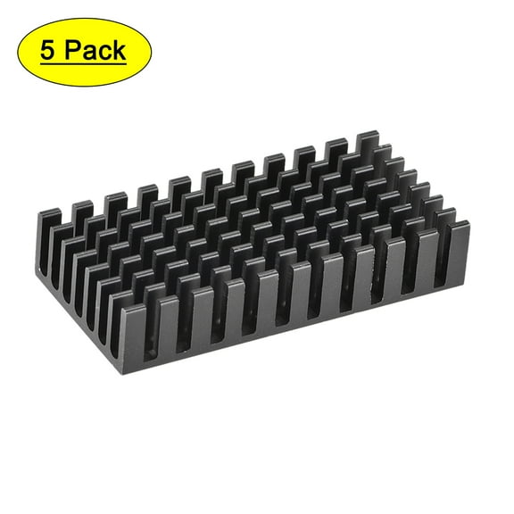 Electronic Radiators Heatsink for MOS GPU IC Chip Black 50 x 25 x 10 mm 5pcs