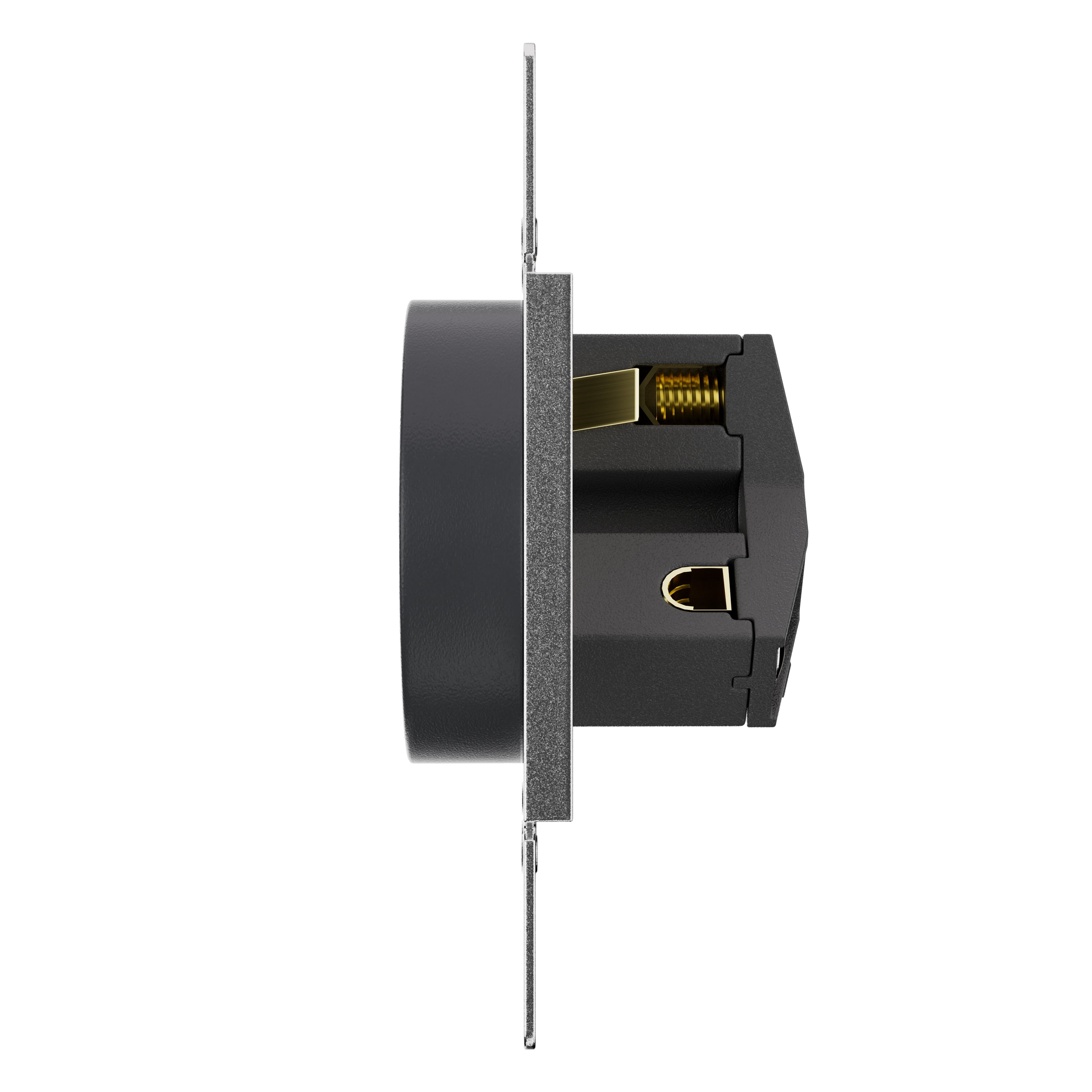 Leisure Cords RV 30 Amp, 125 Volt, NEMA Tt-30R, 2P, 3W Power Receptacle Flush Mounting Receptacle, Straight Blade, Industrial Grade, Grounding, Side Wired, Steel Strap, Black (30-Amp)