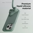 thumbnail image 4 of elago Compatible with iPhone 15 Pro Case, Liquid Silicone Case, Full Body Protective Cover, Shockproof, Slim Phone Case, Anti-Scratch Soft Microfiber Lining, 6.1 inch (Midnight Green), 4 of 7