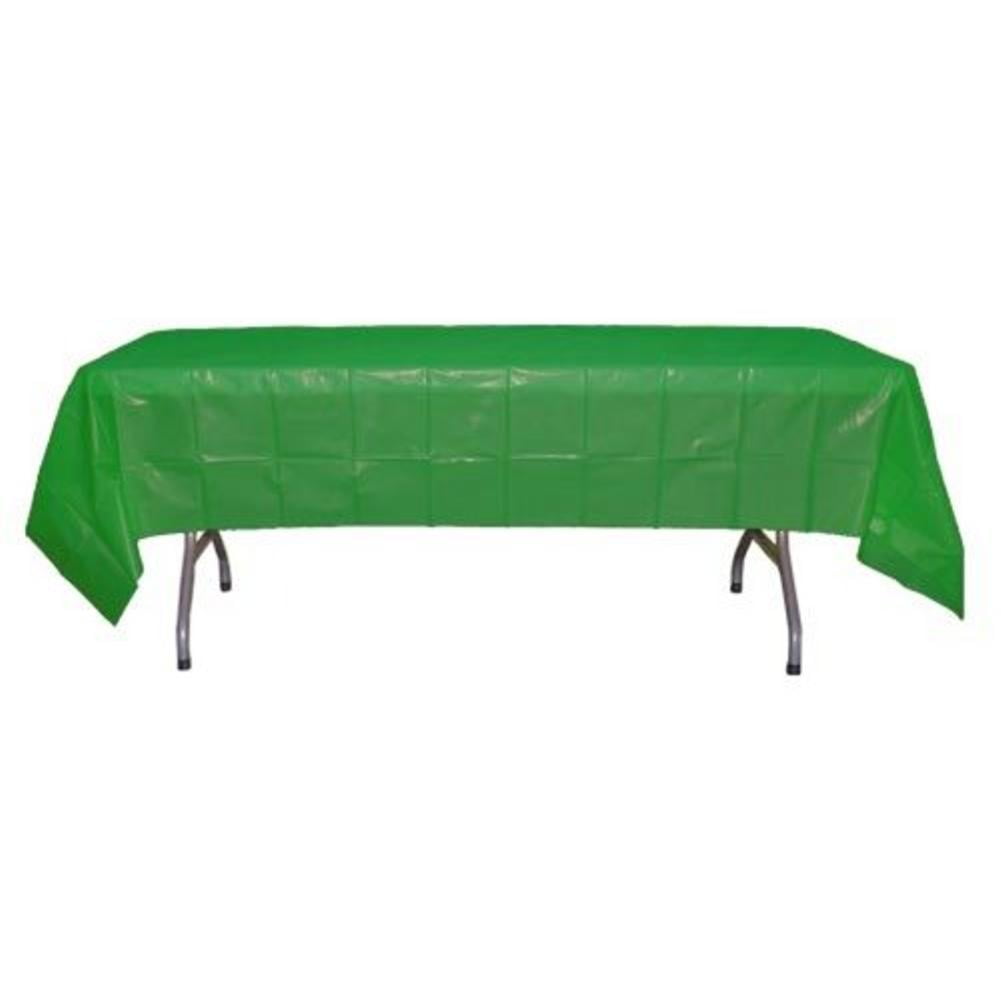 Disposable Plastic Emerald Green Table Cover Rectangular 54in. x