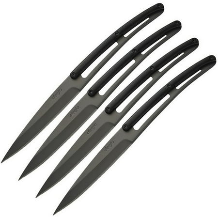 Deejo 4fp001 Steak Bistro Knives 4 Set Titanium Kitchen Knife