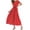 Red, variant on FRSASU Dress for Women Boho Summer Polka Dot Print Casual Short Sleeve Long Dresses Flowy Swing Beach Sundress White
