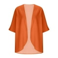 thumbnail image 5 of Aboser Sheer Kimono Cardigans for Women Lightweight 3/4 Length Sleeve Cardigan Cozy Soft Chiffon Kimonos Loose Open Front Dusters, 5 of 7