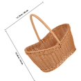 thumbnail image 2 of unbranded Cesta Tejida Para Y Snacks Con Asa Color Marrón Para Uso En Fiestas Y Camping, 2 of 6