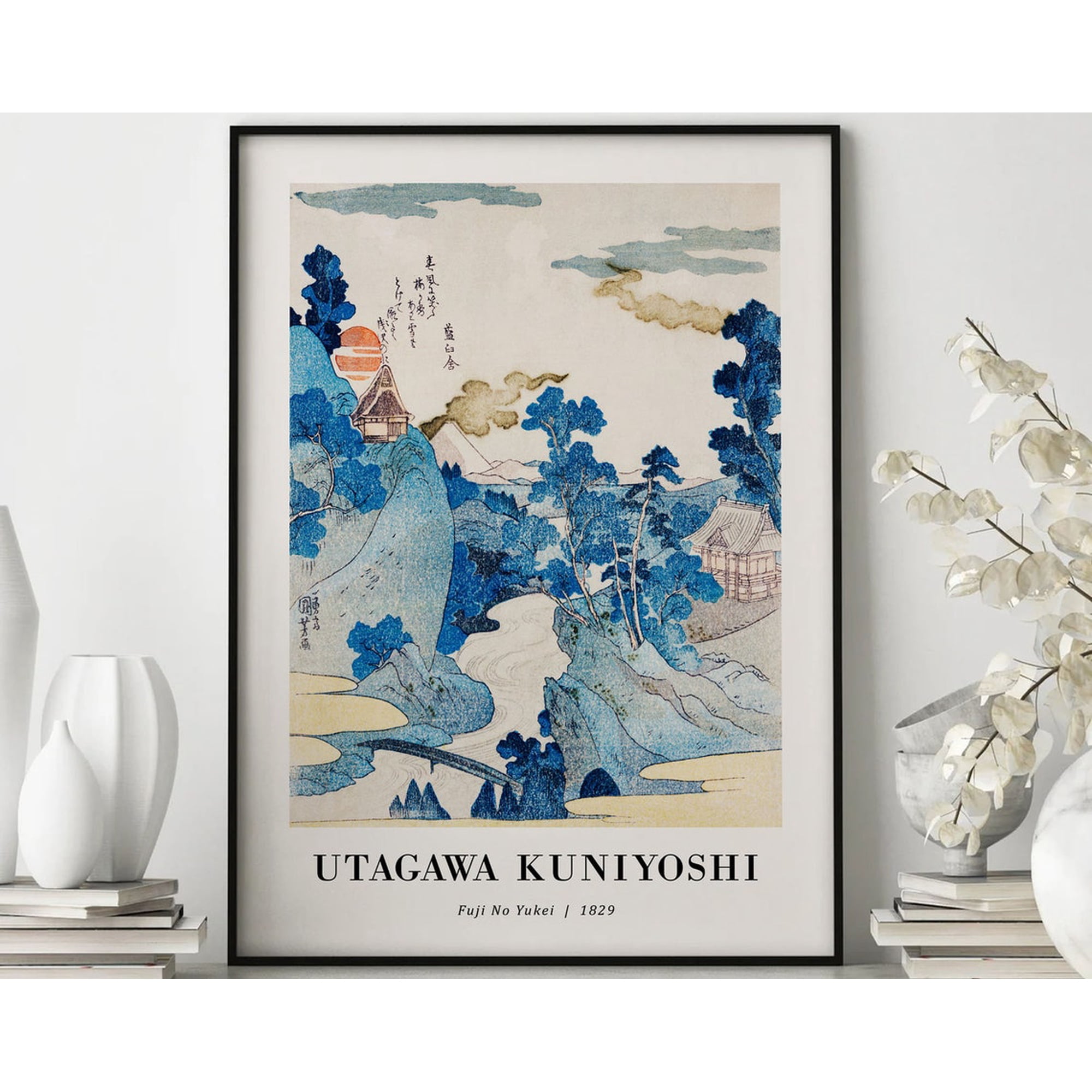 Vintage Japanese Print Fuji No Yukei Print Utagawa Kuniyoshi Poster Traditional Giclee Print Ukiyo E Art Edo Wall Art Modern Wall Decor Art