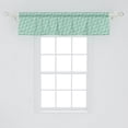 thumbnail image 2 of Ambesonne Funny Valance Pack of 2, Rain Droplets Retro Art, 54"X12", Green Pink, 2 of 2