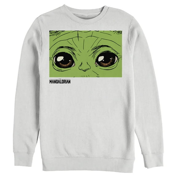 Men's Star Wars: The Mandalorian The Child Hypnotic Eyes  Sweatshirt White X Large