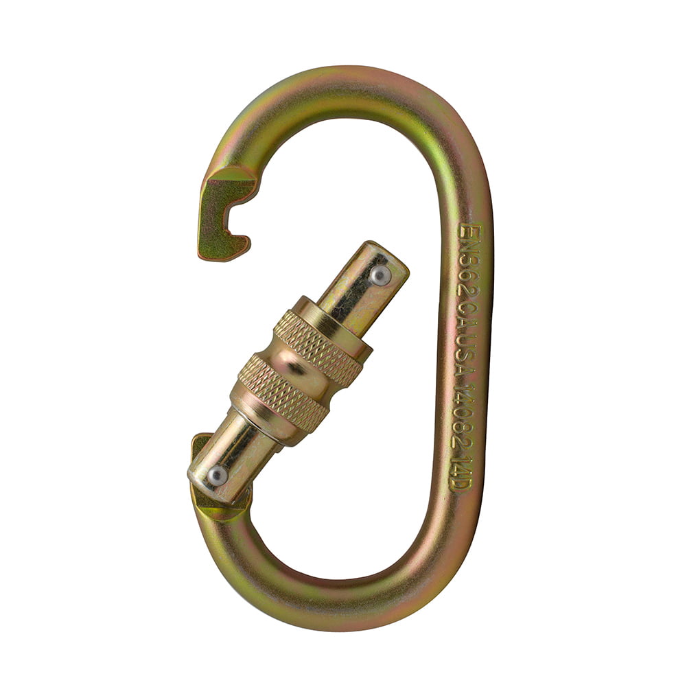 Fusion Climb Ovatti Steel Screw-Lock Oval-Shaped Carabiner 5-Pack